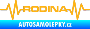 Samolepka Srdeční tep 032 rodina světle oranžová