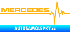 Samolepka Srdeční tep 035 levá mercedes světle oranžová
