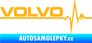 Samolepka Srdeční tep 037 levá Volvo světle oranžová