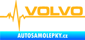 Samolepka Srdeční tep 037 pravá Volvo světle oranžová