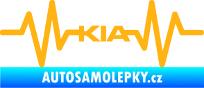 Samolepka Srdeční tep 049 Kia světle oranžová