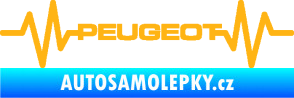 Samolepka Srdeční tep 053 Peugeot světle oranžová