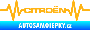 Samolepka Srdeční tep 057 Citroen světle oranžová