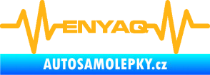 Samolepka Srdeční tep 063 Enyaq světle oranžová