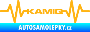 Samolepka Srdeční tep 067 Kamiq světle oranžová