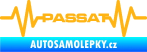 Samolepka Srdeční tep 076 Volkswagen Passat světle oranžová