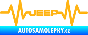 Samolepka Srdeční tep 081 Jeep světle oranžová