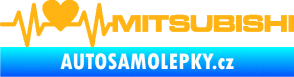 Samolepka Srdeční tep 082 pravá Mitsubishi světle oranžová