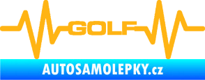 Samolepka Srdeční tep 085 Volkswagen Golf světle oranžová