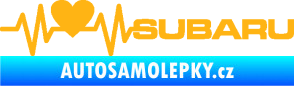 Samolepka Srdeční tep 086 pravá Subaru světle oranžová