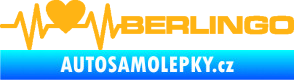 Samolepka Srdeční tep 092 pravá Berlingo Citroen světle oranžová