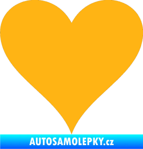 Samolepka Srdíčko 001 světle oranžová
