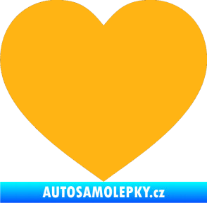 Samolepka Srdíčko 002 světle oranžová