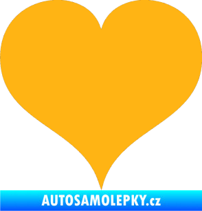 Samolepka Srdíčko 003 světle oranžová