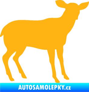 Samolepka Srna 001 pravá světle oranžová