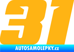 Samolepka Startovní číslo 31 typ 6 světle oranžová