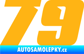 Samolepka Startovní číslo 79 typ 6 světle oranžová