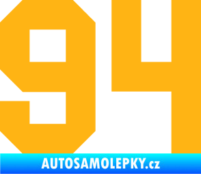Samolepka Startovní číslo 94 světle oranžová