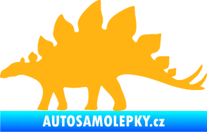 Samolepka Stegosaurus 001 levá světle oranžová