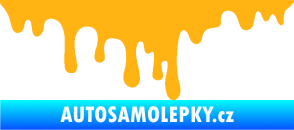 Samolepka Stékající skvrna 002 levá krevní cákanec světle oranžová