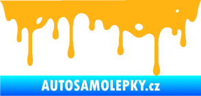 Samolepka Stékající skvrna 004 pravá světle oranžová