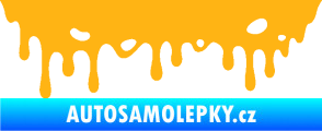 Samolepka Stékající skvrna 006 levá světle oranžová
