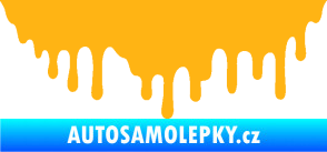 Samolepka Stékající skvrna 007 pravá světle oranžová