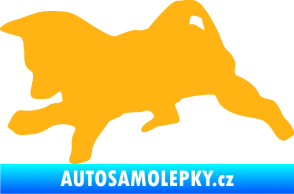 Samolepka Štěňátko 002 levá německý ovčák světle oranžová