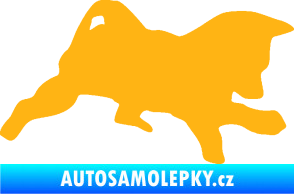 Samolepka Štěňátko 002 pravá německý ovčák světle oranžová