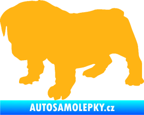 Samolepka Štěňátko 004 levá francouzský buldoček světle oranžová