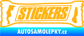 Samolepka Stickers nápis světle oranžová