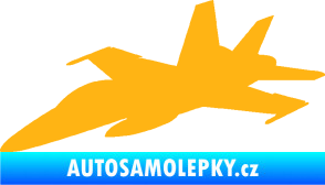Samolepka Stíhací letoun 001 levá světle oranžová