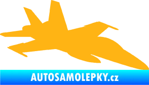 Samolepka Stíhací letoun 001 pravá světle oranžová