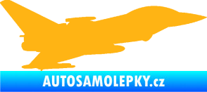 Samolepka Stíhací letoun 002 pravá světle oranžová