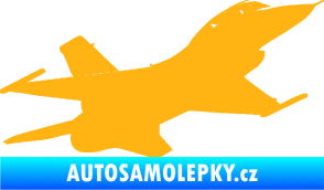 Samolepka Stíhací letoun 004 pravá světle oranžová