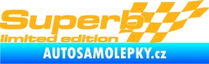 Samolepka Superb limited edition pravá světle oranžová