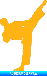 Samolepka Taekwondo 002 pravá světle oranžová