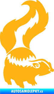 Samolepka Tchoř 002 pravá zvednutý ocas světle oranžová