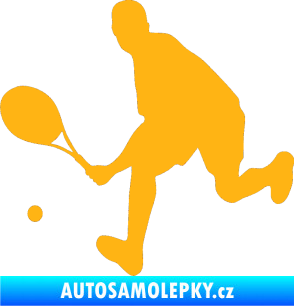 Samolepka Tenista 007 levá světle oranžová