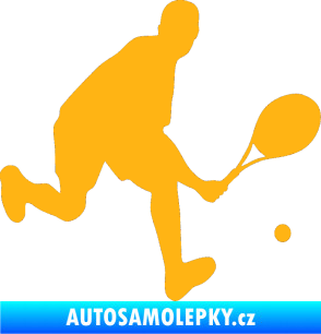 Samolepka Tenista 007 pravá světle oranžová
