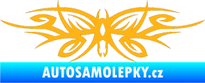 Samolepka Tetování 111 motýl světle oranžová