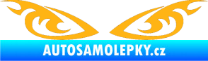 Samolepka Tetování 182 oči světle oranžová