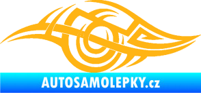 Samolepka Tetování 208 levá světle oranžová