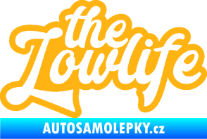 Samolepka The lowlife nápis světle oranžová