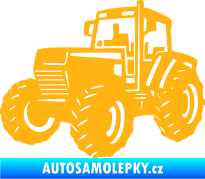 Samolepka Traktor 002 levá Zetor světle oranžová