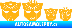 Samolepka Transformers 001 rodinka v autě světle oranžová