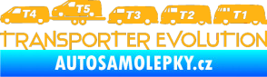 Samolepka Transporter evolution - levá světle oranžová
