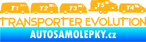 Samolepka Transporter evolution - pravá světle oranžová
