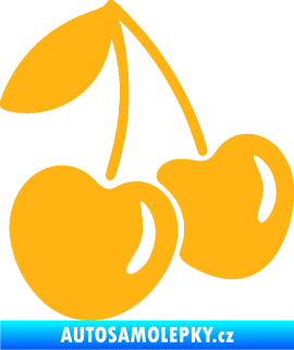 Samolepka Třešně 001 pravá světle oranžová