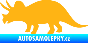 Samolepka Triceratops 001 levá světle oranžová
